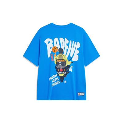 Badfive Graphic Print Short Sleeve T-Shirt Unisex Tops Stellar-Blue AHST901-2