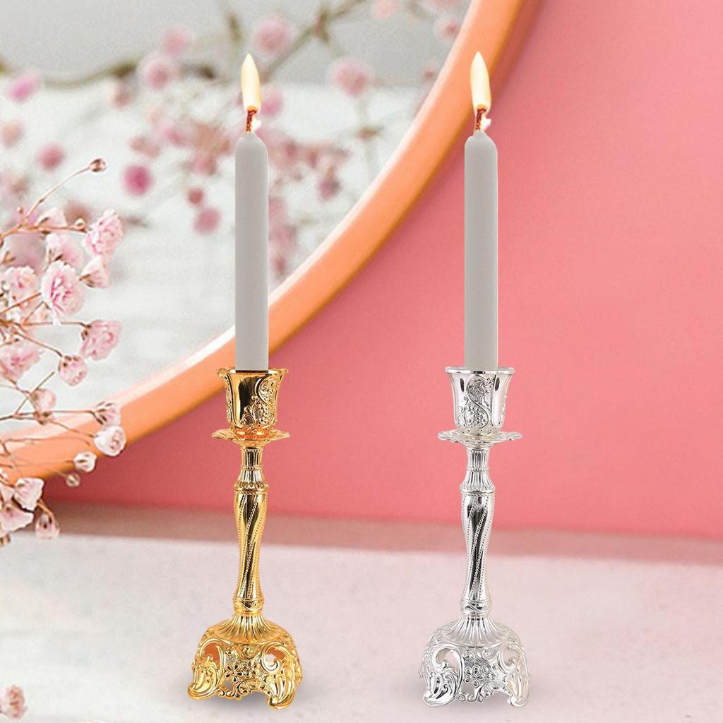 Kerzenständer Ornament Kerzenhalter Metall Spitzkerzenhalter Deluxe für Wohnzimmer Party Schreibtisch Feiertag Esszimmer