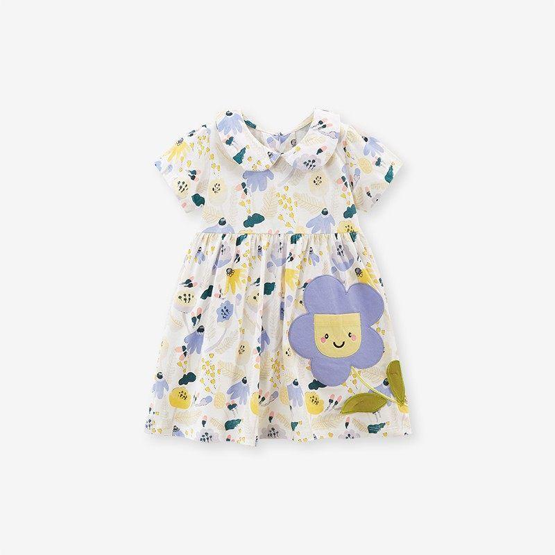 Children's Clothing In Stock Summer Elf Short Sleeve Dress