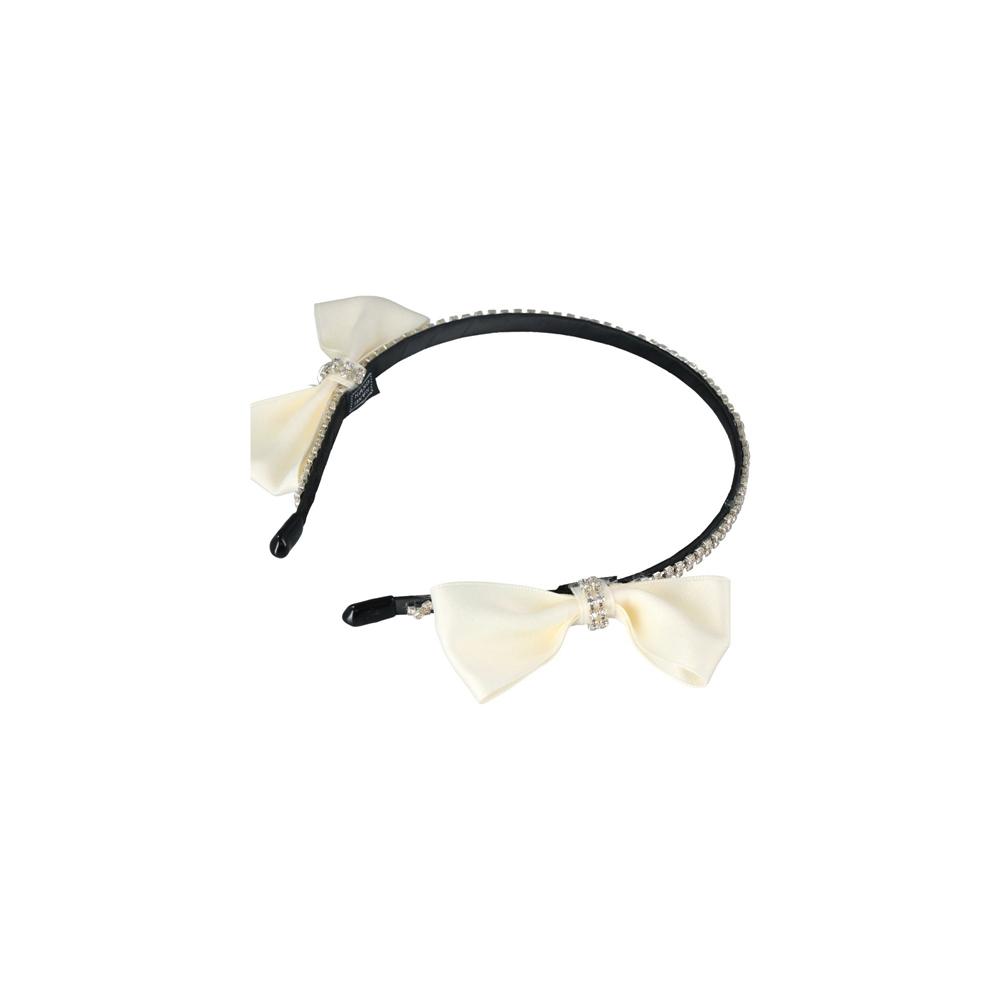 

Retro Double Bowknot Headband Rhinestone Hair Accessories Headwear Korean Style Women Hair Hoop чёрный