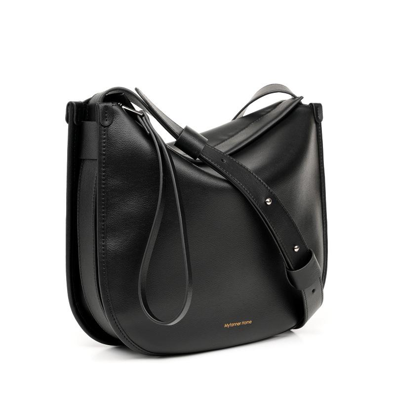 Soft Leather Tote Bag Large Capacity Lazy Wind Leather Bag Women's Comfortable Cowhide Minimalist Commuter Shoulder Messenger Bag