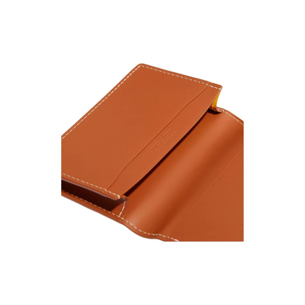 GOYARD MALESHERBES Y-Logo All-Over Print Flap Clutch Canvas and Leather Combination Unisex Couple's Style Brown