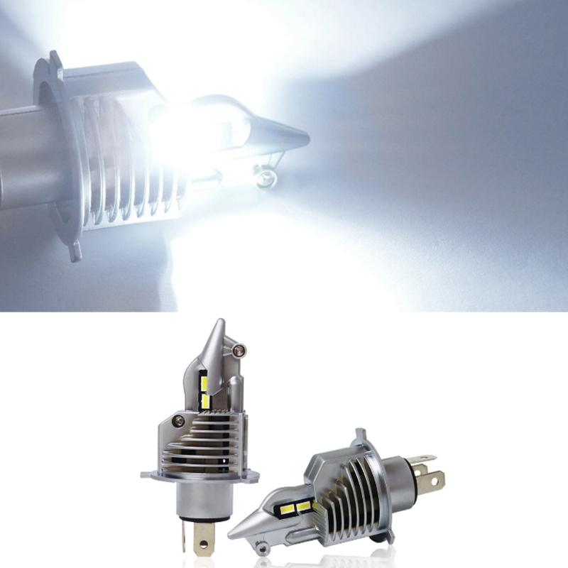 H4 LED Bulbs, Brighter LED Lights, 50,000+ Hour Lifespan, 9-36V 5000LM White Non-polarity, Pack of 2