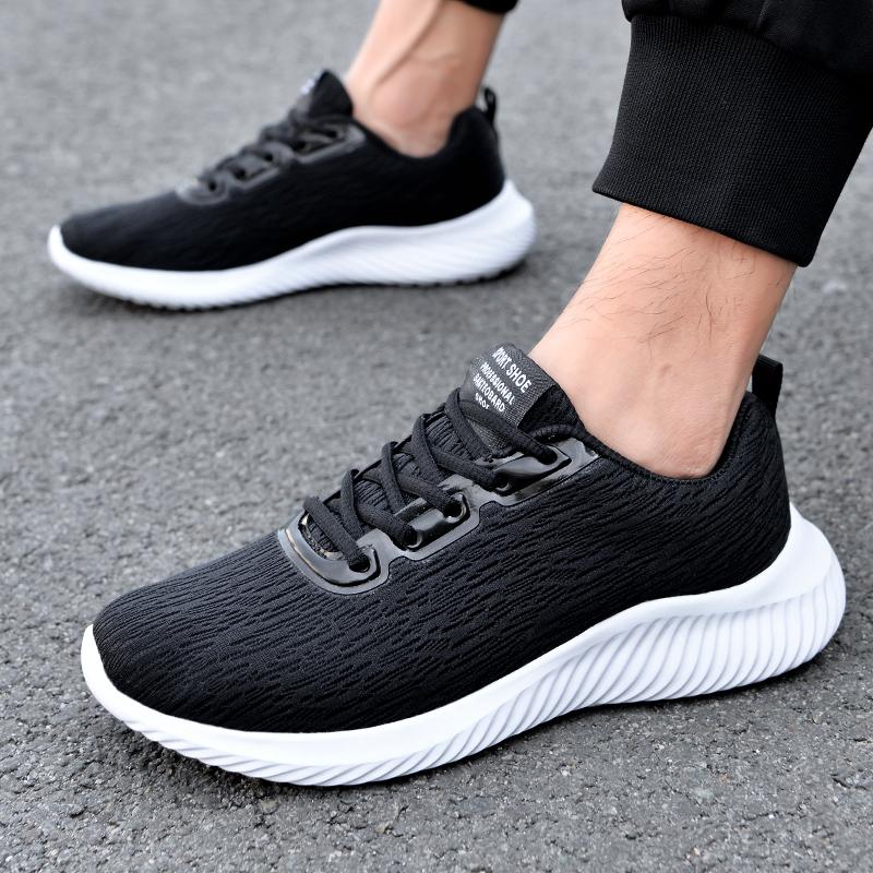 Women Shoes Four Seasons New Large 45 Size Men Mesh Lace Up Sports Shoes Outdoor Non Slip Lightweight Comfortable Running Shoes