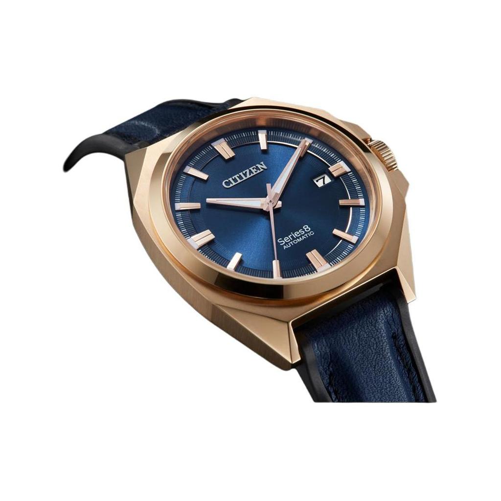 CITIZEN Mechanical Movement Cow Leather Strap Watch Men's Watches Blue Dial NB6012 18L NB6012-18L