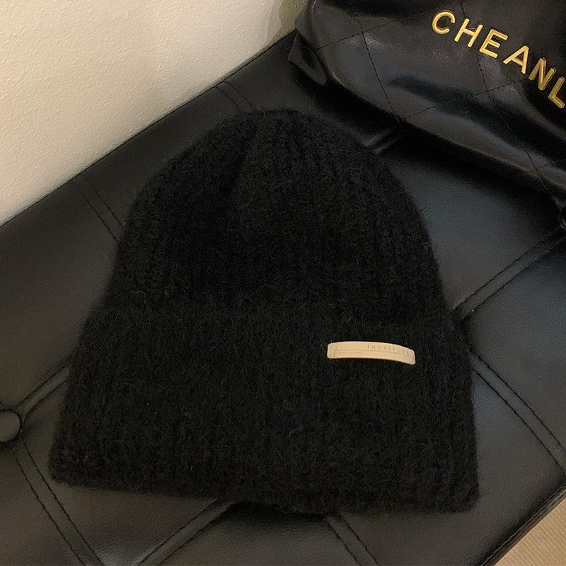 Including Wool, Autumn and Winter, Yarn Pile Hat, Big Head Circumference, Versatile, Gray Cold Hat, Warm Hat, Couple Gift, Ear Protection Knitted Hat