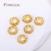 Delicate Lace Pattern Flat Spacer Beads For DIY Bracelet Necklace Making Wholesale 6.2x2mm 18K Gold Plated Brass Spacer Bead