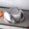 Stainless Steel Pot Lid with Handle Heat Concentration for Even Cooking Cheese Melting Dome Splatter Guard Griddle Accessory