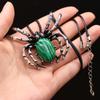 Natural Shell Alloy Necklace Spider-Shaped Brooch Pendant Charms For Elegant Women Love Romantic Gift