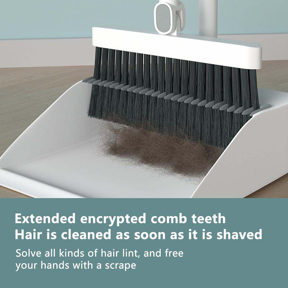 3Pcs/Set Thickened Folding Broom Dustpan Silicone Squeegee Set Household Cleaning Tool Sweeper Dust Pan Hair Sweeping Gadget New