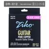 ZIKOliou Acoustic Folk Guitar String Set – 6 Wooden Strings