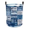 Storage Bucket Indoor Recycling Bin 2D Printing Father's Day Dirty Clothes Basket Salute To the Great Dad Large Capacity