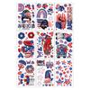American Independence Day Colorful Flag Electrostatic Sticker Showcase Window Glass Door Decoration Painting