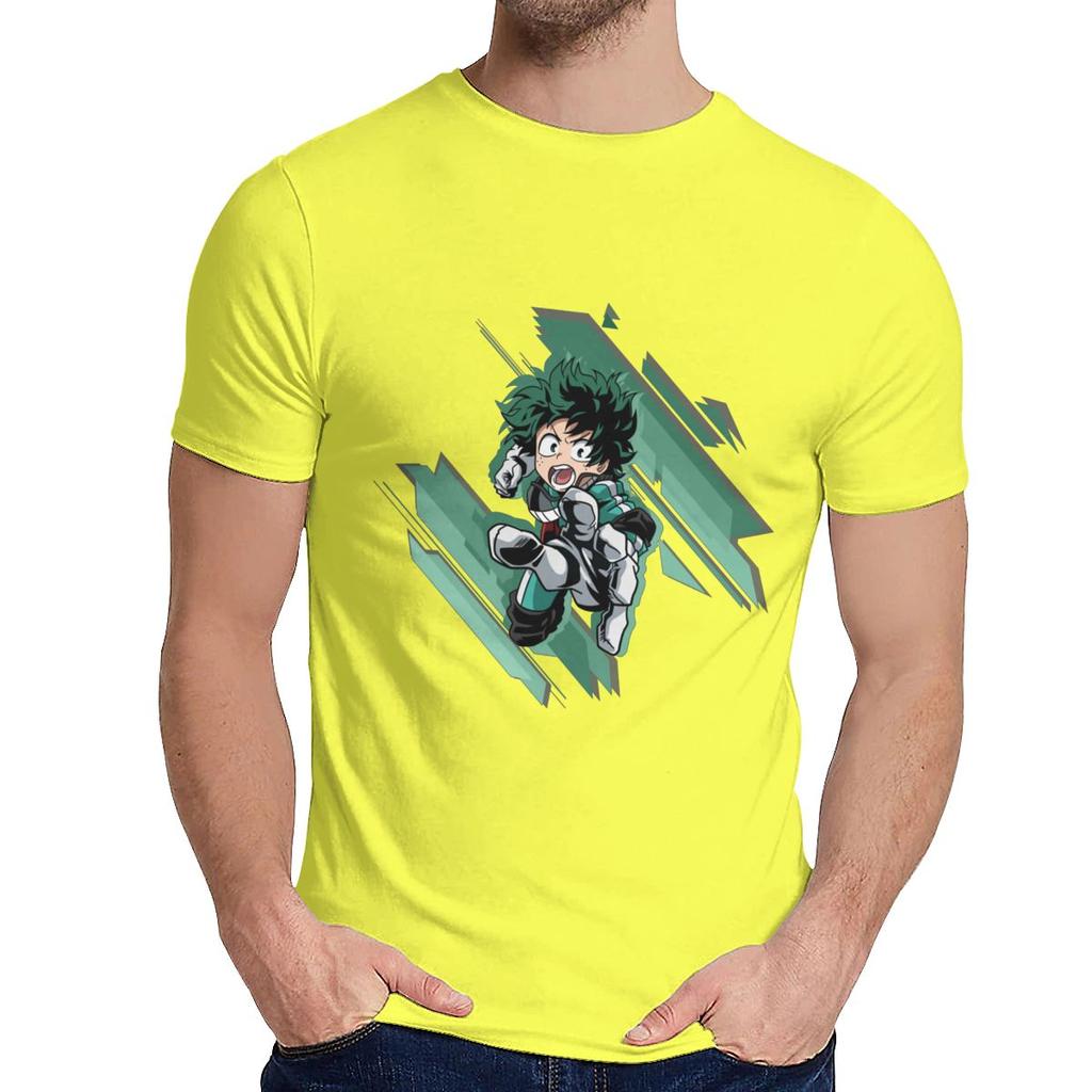 Arrival Hero Academia Midoriya Izuku Deku T Shirt Pure Cotton Graphic O Neck Cartoon Print