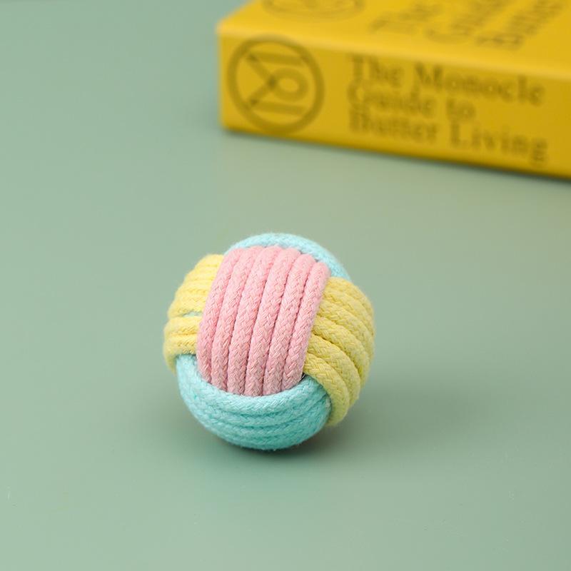 Interactive Cotton Rope Toys Ball for Cats Accessories Pet Toy Cotton Ball Chew Cotton Rope Knot Ball Training Interactive Toy