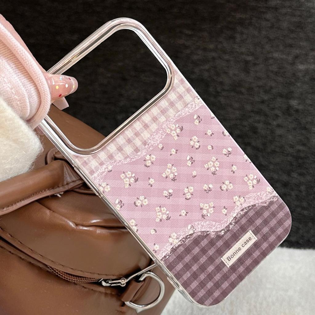 Purple Patchwork Floral Phone Case for iPhone 17 and iPhone 17 Pro Max