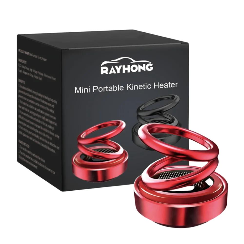 

Portable Kinetic Molecular Heater Double Ring Rotating Solar Powered Windshield Defroster Car Heater Car Air Freshener червоний