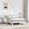 VidaXL Bed Frame with Headboard White 140x200 Cm Solid Pine Wood, Bed, Bedroom Furniture, Wooden Bed, Bed 3306048