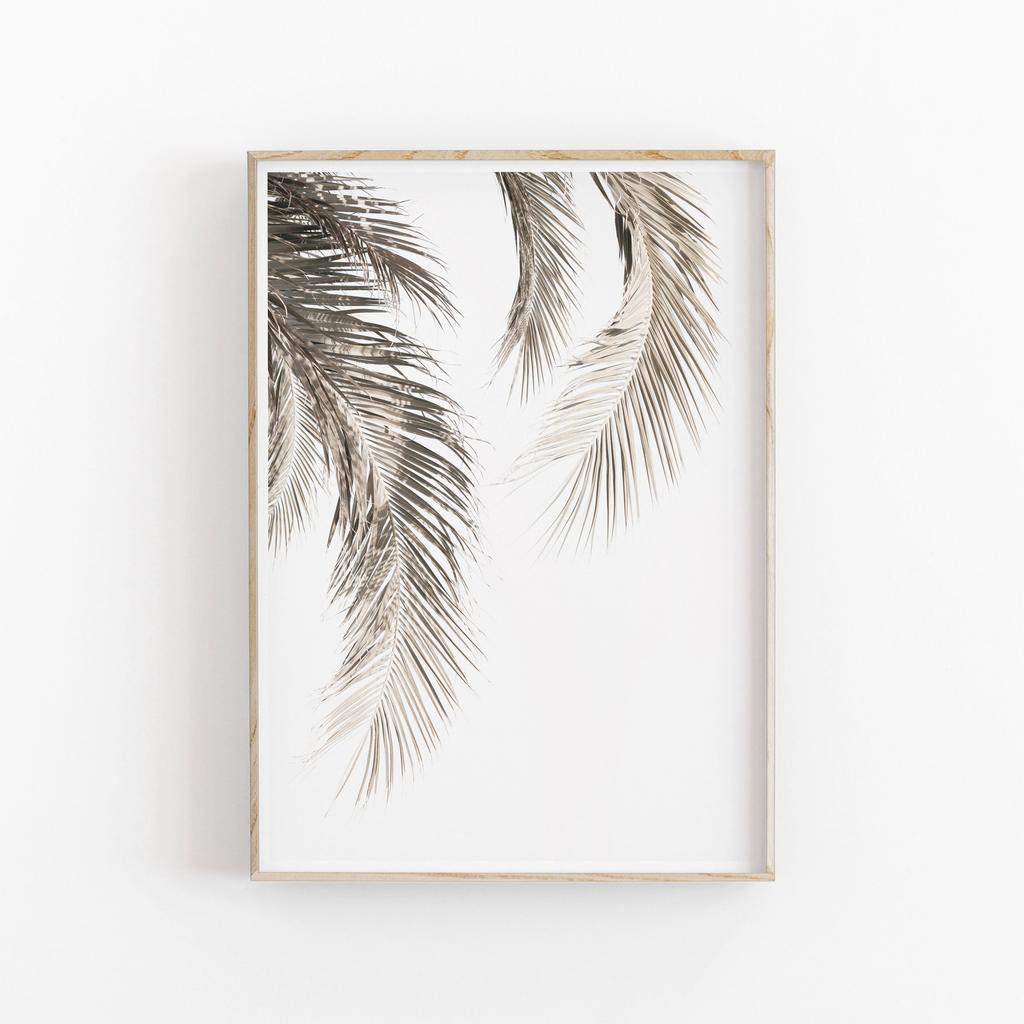 Minimalist Aesthetics Nordic Botanical Poster Canvas Painting Eucalyptus Palm Leaves Art Plant Printable Wall