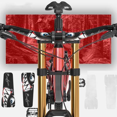 Bike Handlebar Sticker 3D PVC Road Bike Handlebar Tape Scratch Resistant Shark Print Mountain Bike Handlebar Protective Stickers