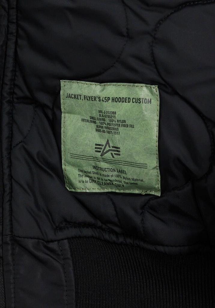 Zimowa kurtka Alpha Industries 45P Hooded Custom Bomber Jacket (113145) czarny odblaskowy (113145-285)