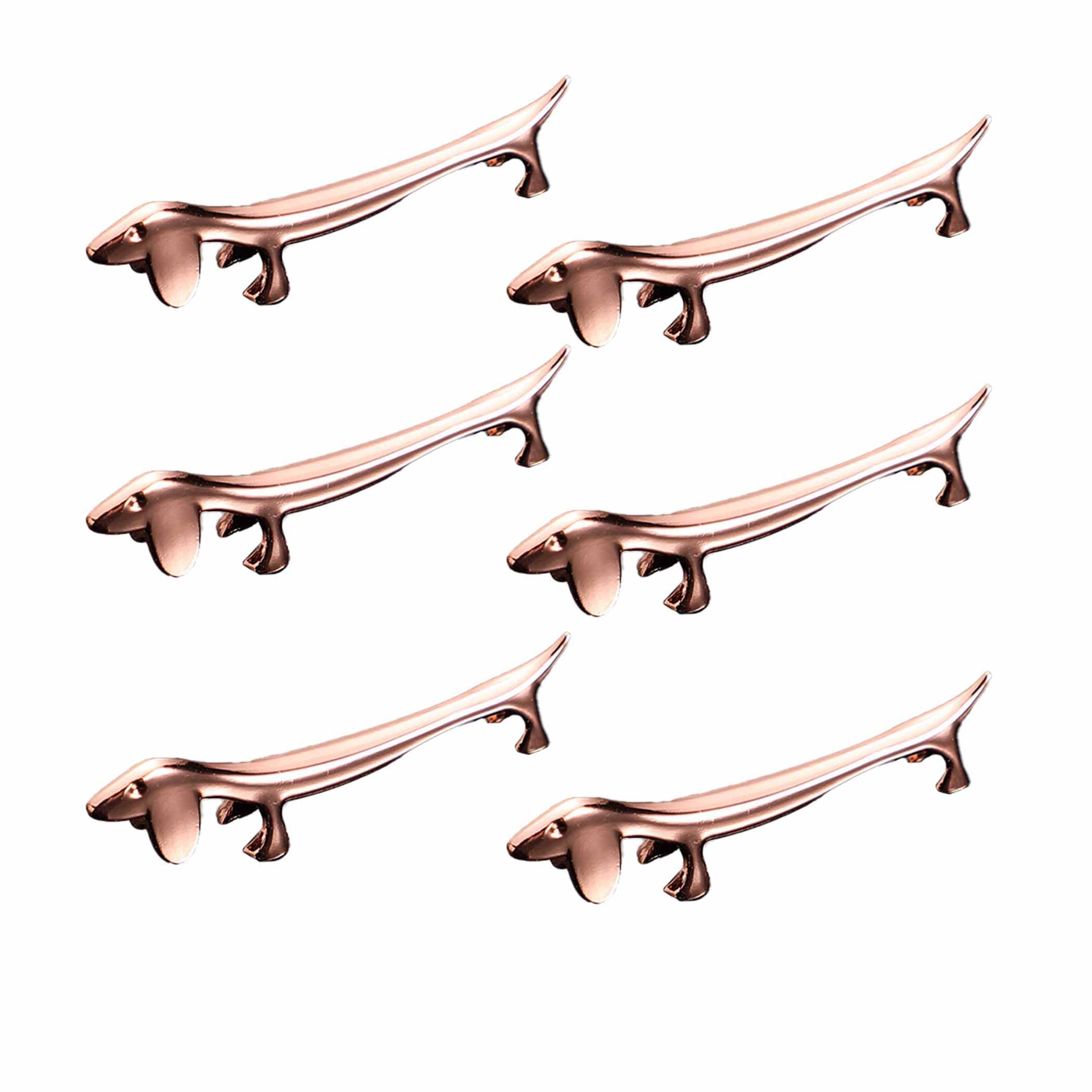 

Felimoa Cutlery Rest Dachshund Chopstick Rest Knife Rest Party Set of 6 (Rose Gold)