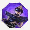 Custom Name Wednesday Theme Automatic Umbrella, Lightweight & Portable, 8 Rib, Perfect for Outdoor Travel, Birthdays, Christmas, Gifts.
