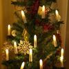Flameless Taper Candle String Lights with Clips 10 or 20 LED for Christmas Tree Home Party Holiday Decorations