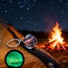 1PC Round Luminous Pendant with Ring Graduation Gift Planetary Earth Keychain Car Glow-in-the-Dark Durable Dual-Sided Cute