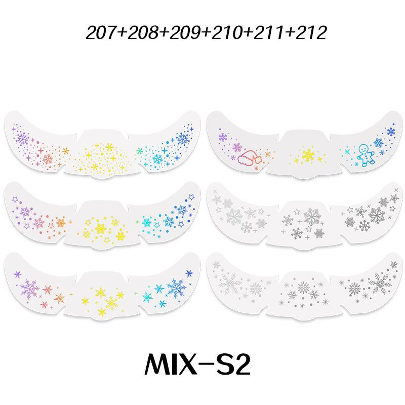Christmas Tattoo Sticker Waterproof Laser Flash Simulation Makeup Sticker Children'S Freckle Face Sticker