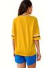 Women's Loose Stripe Trim Sports T-Shirt