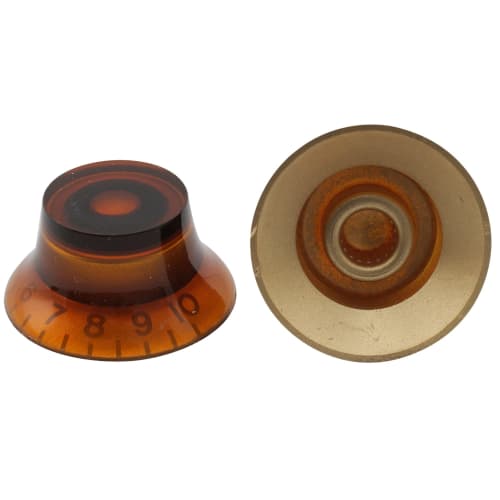 Musiclily Top Hat Knobs, Metric, for LP Les Paul Electric Guitars, Amber (Pack of 4)