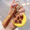 Cartoon Capybara Keychain: Cute Backpack Pendant and Hanging Doll Gift