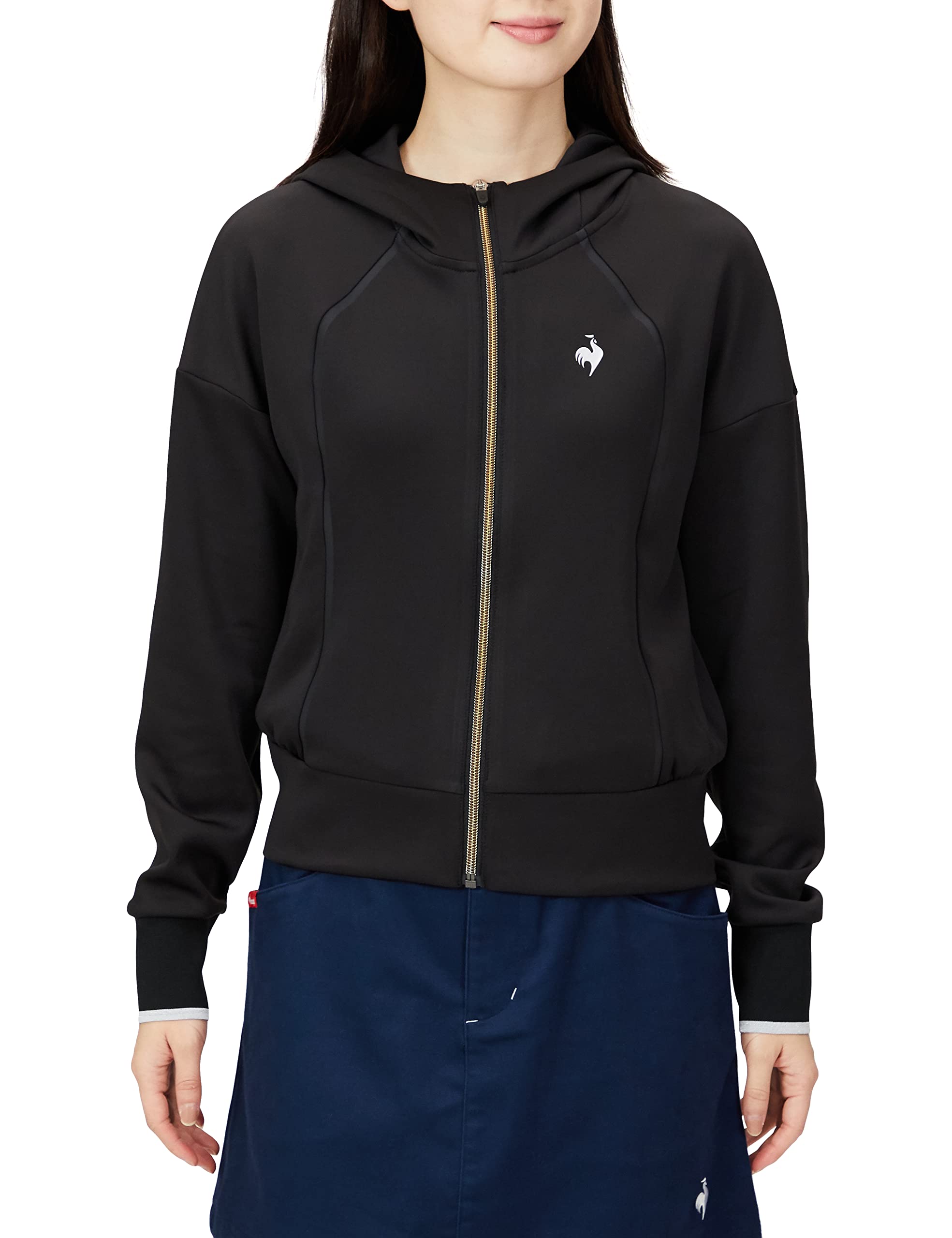 

Le Coq Sportif Golf 2022 Model Golf Top Stretch ECO Size S Fall/Winter [RIJOUME] Hoodie, Women s, Black, (BK00)