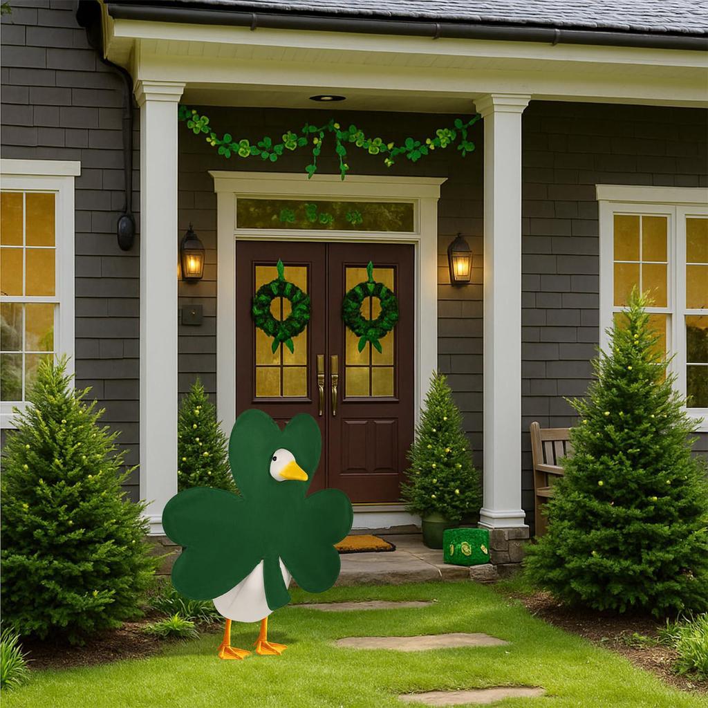St. Patrick's Day Porch Goose Costume - Leaf Festival Yard Decor