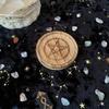 Witch Altar Tray Astrology Plate Ritual Dish Decor Pentacle Candle Holder Pentagram Wooden Tray With Pentagram Home Decor