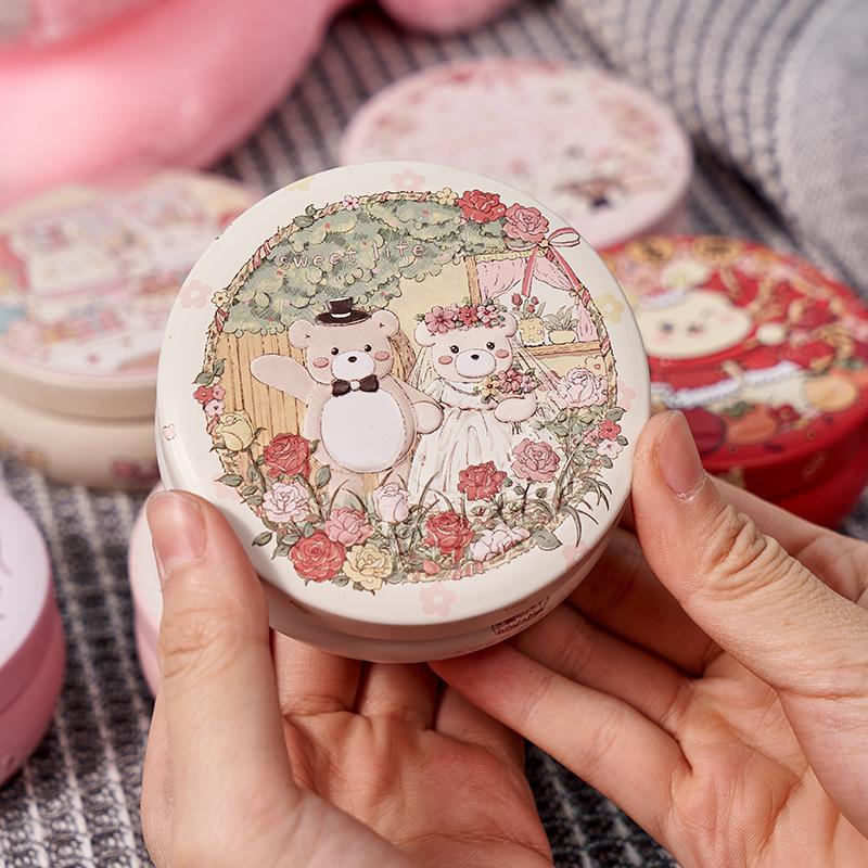 

Новый оригинальный трехмерный узор, новая свадебная коробка конфет, коробка конфет в форме барабана, подарочная коробка на 100 дней, маленькая круглая коробка