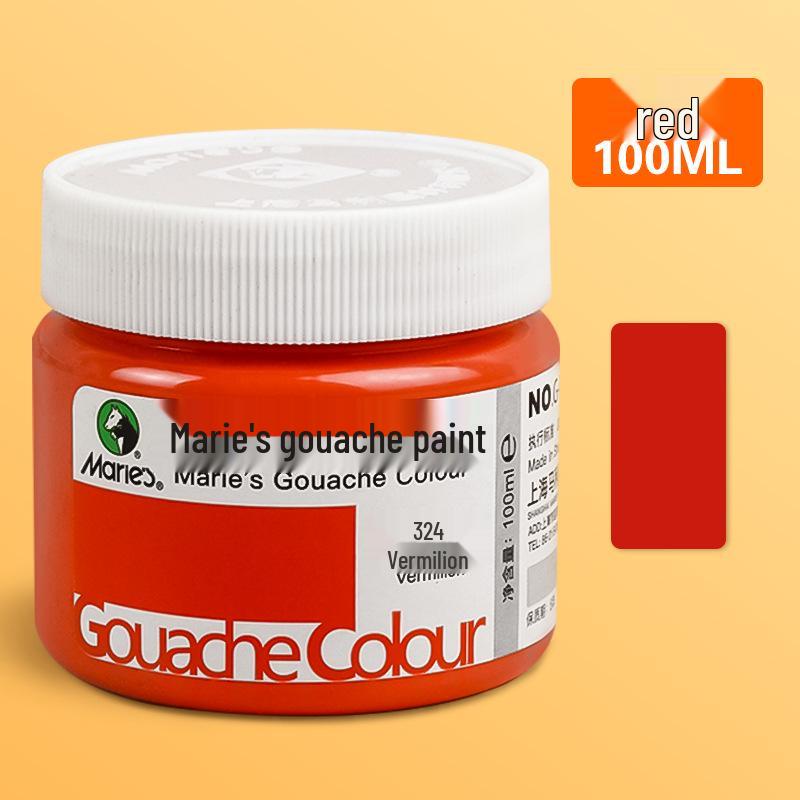 Mali 24-Color Children's Gouache Paint Set, 100ml Washable Art Supplies for Students