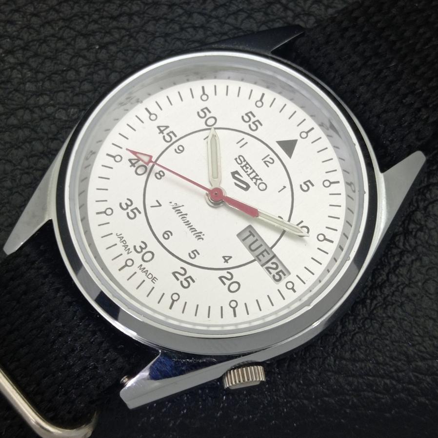 JAPONIA RECONDITIONATĂ 6309A SEIKO 5 CEAS AUTOMAT BĂRBAȚI CADRAN ALB a427241-2 QRL-a427241