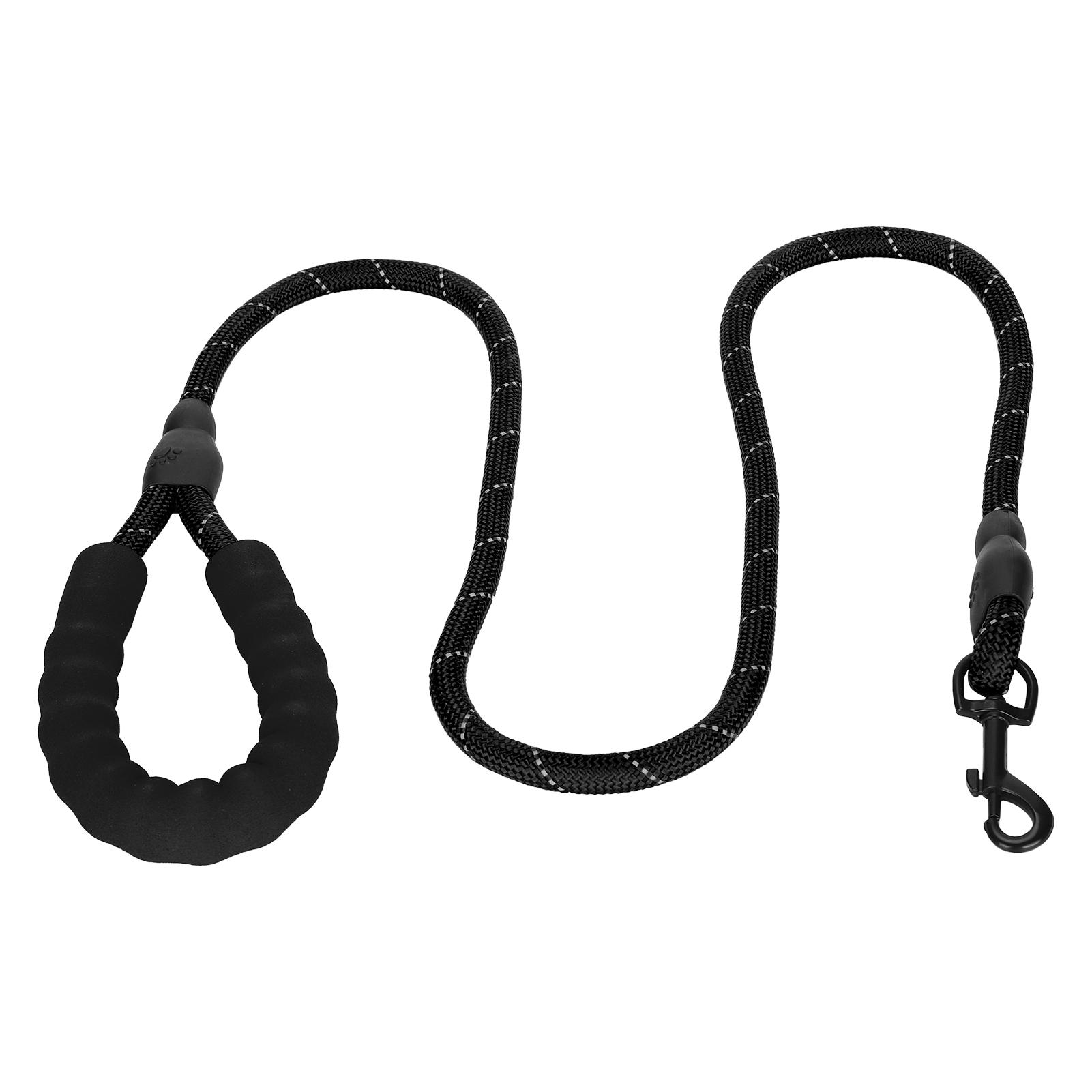 

Pet Heavy Duty Nylon Leash Reflective Round Rope Suitable for Medium and Large DogsBlack чёрный