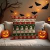 Nordic Halloween Gift Cushion Cover Halloween Rustic Throw Pillow Covers, Cute Ghost Pumpkin Maple Leaf Cushion Covers