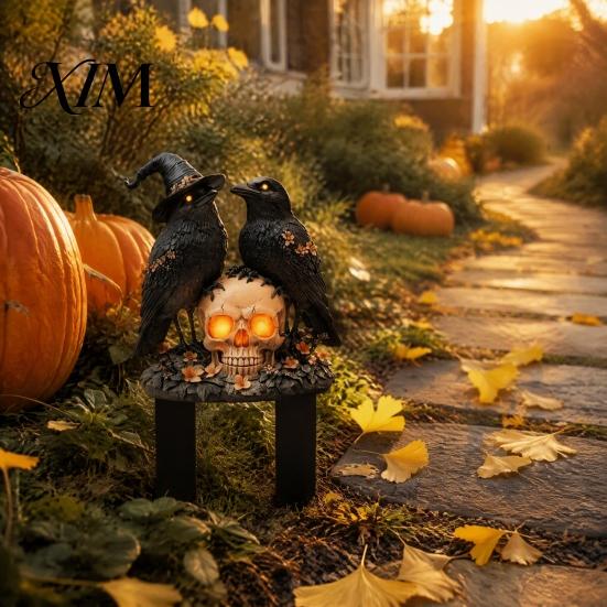 Holiday Home Decorations Halloween Ground Stake Garden Art, Decorative Acrylic Yard Sculpture, Waterproof Signs Sign, Weather Resistant Lawn Ornament