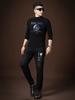 European-Style Half-Turtleneck Sweater for Men, Autumn and Winter Warm Base Layer, 2025 New Trendy Brand Letter Rhinestone Knitwear
