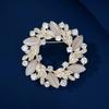 Round Ring Brooch - High-end Women's Personalized Fashionable Round Corsage with Luxurious Design Brooch