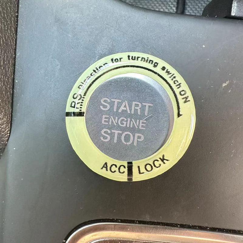 3D Luminous Fluorescent Start Key Ring for Car/Motorcycle