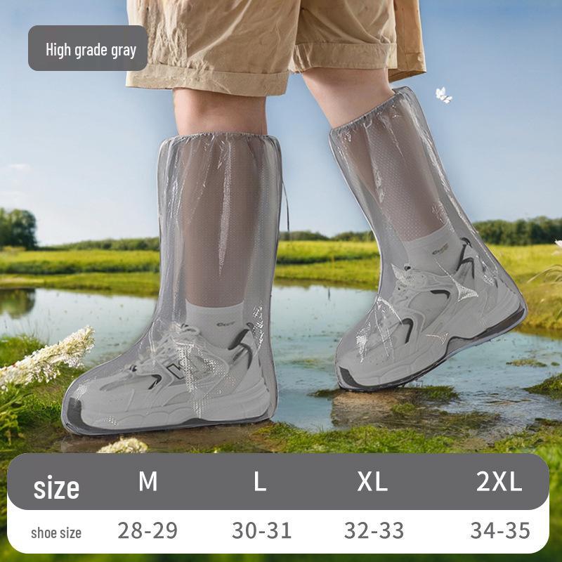 Thickened Waterproof Non-Slip Reusable Rain Shoe Covers for Adults & Children