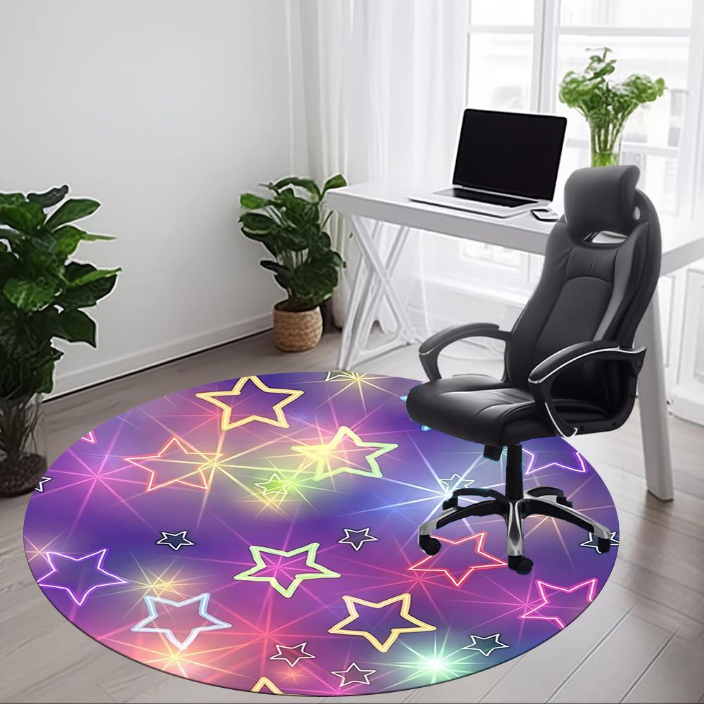 1pc Star SkyChair Carpet for Office, Indoor Non-Slip Washable Polyester Fiber Carpet, Mat For Office, Machine Washable