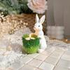 Heat Resistant Candle Holders Cartoon Resin Sculpture Landscape Bunny Ornaments  Dining Party