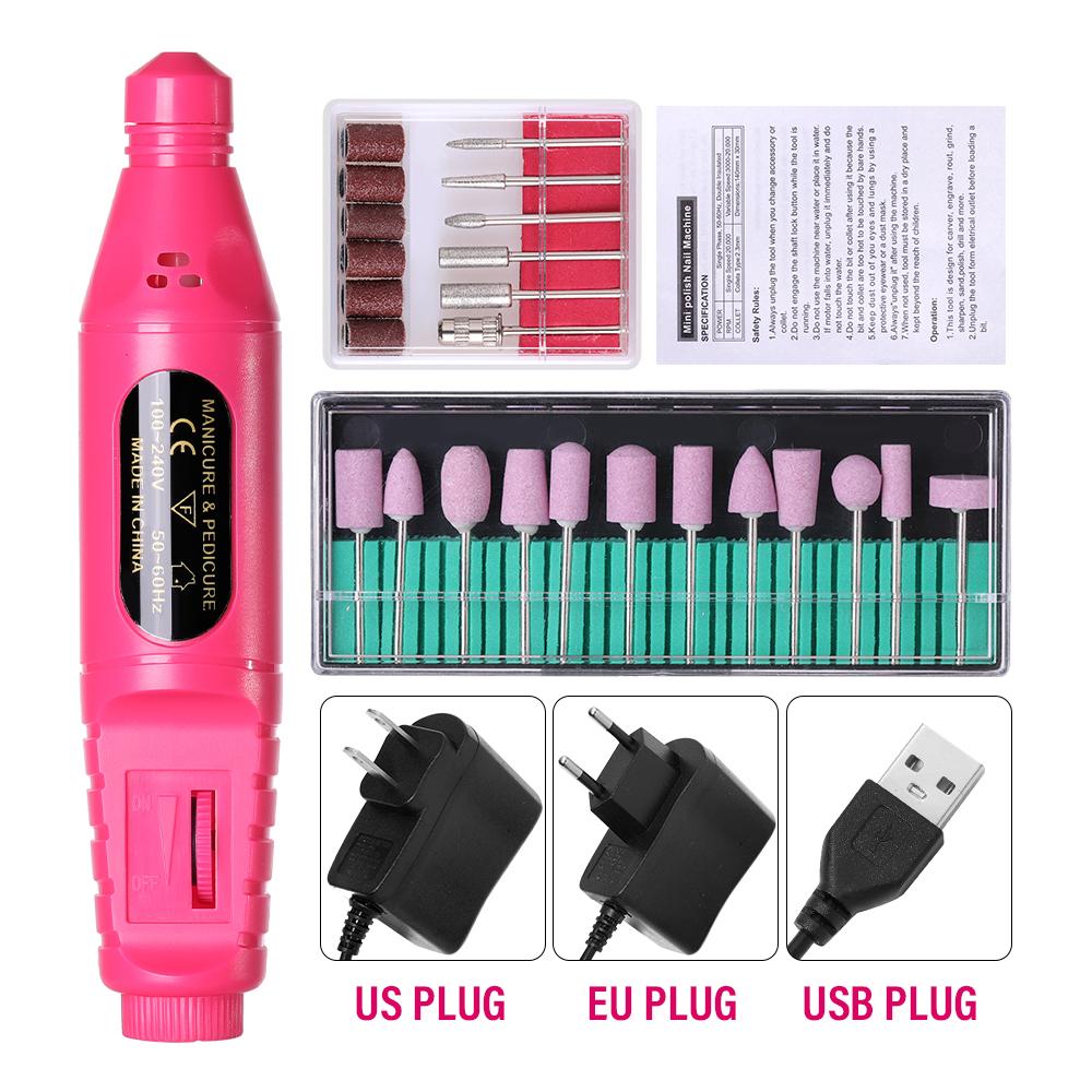 CNHIDS Professional Electric Nail Drill Machine Manicure Tools Pedicure Drill Set Portable Nail File Nail Drill Equipment