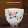 Shangqi Hand-Painted Gold Rim Ceramic Master Tea Cup